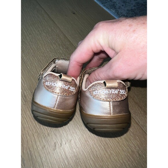 Stride Rite 360 Girl's Mariella Rose Gold Mary Jane Slip On Baby Shoes size 3m 3 - Picture 8 of 10